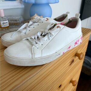 Ted baker White and Pink Floral Women's Sneakers